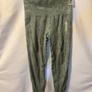 Gymshark green floral leggings size xs
